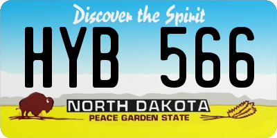 ND license plate HYB566