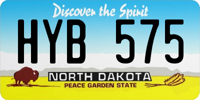 ND license plate HYB575