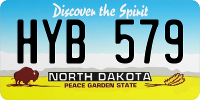 ND license plate HYB579