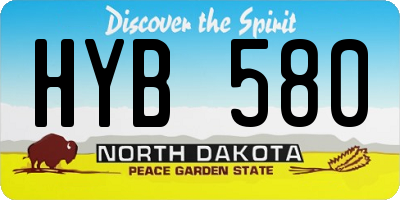 ND license plate HYB580