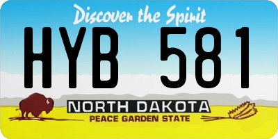 ND license plate HYB581