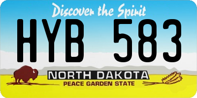 ND license plate HYB583