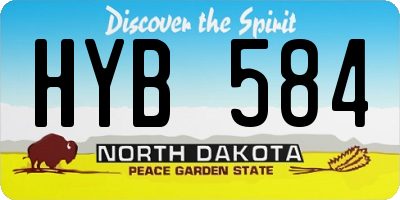 ND license plate HYB584