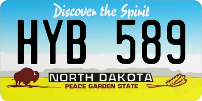 ND license plate HYB589