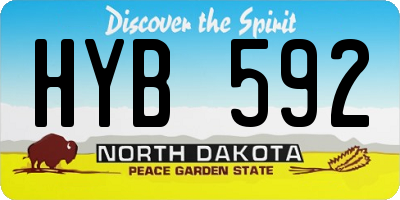 ND license plate HYB592