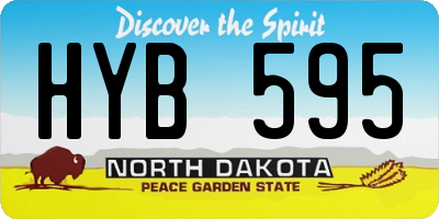ND license plate HYB595