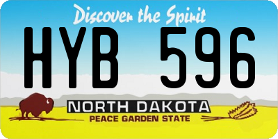 ND license plate HYB596
