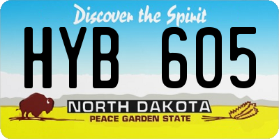 ND license plate HYB605