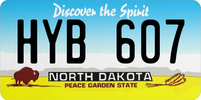 ND license plate HYB607