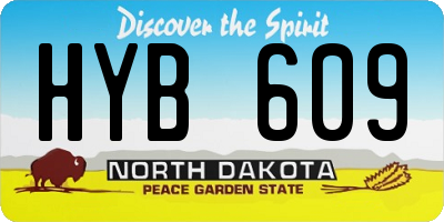 ND license plate HYB609