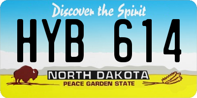 ND license plate HYB614