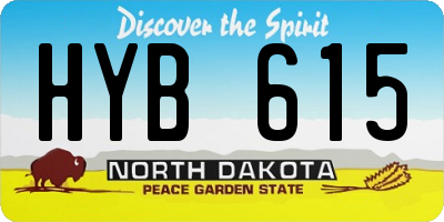 ND license plate HYB615