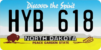 ND license plate HYB618