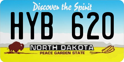 ND license plate HYB620