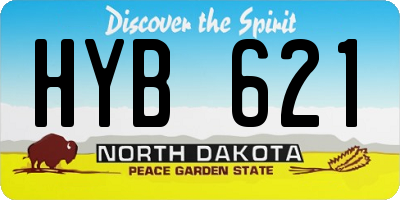 ND license plate HYB621