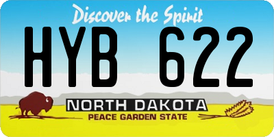 ND license plate HYB622