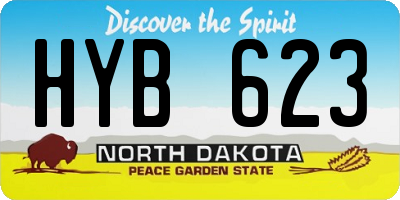 ND license plate HYB623