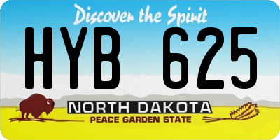 ND license plate HYB625