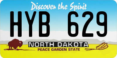 ND license plate HYB629