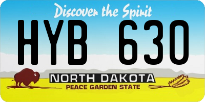 ND license plate HYB630
