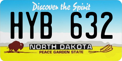 ND license plate HYB632