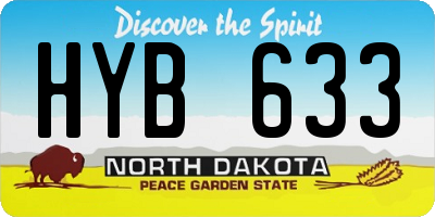 ND license plate HYB633