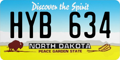 ND license plate HYB634