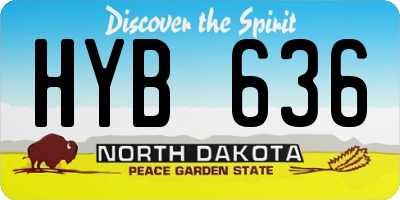ND license plate HYB636