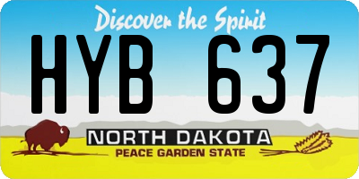 ND license plate HYB637