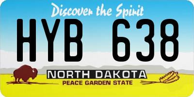 ND license plate HYB638