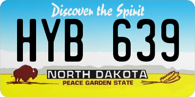 ND license plate HYB639