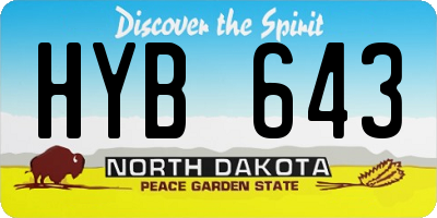 ND license plate HYB643