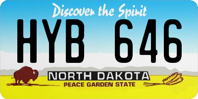 ND license plate HYB646