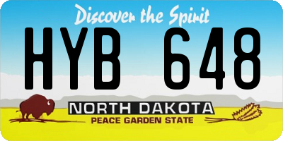ND license plate HYB648
