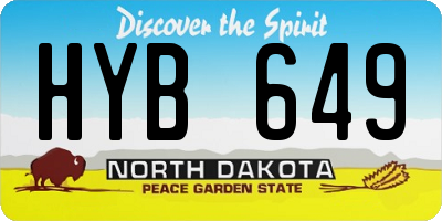 ND license plate HYB649
