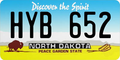 ND license plate HYB652
