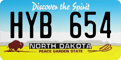 ND license plate HYB654