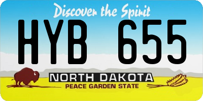 ND license plate HYB655