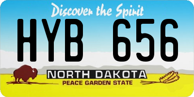 ND license plate HYB656