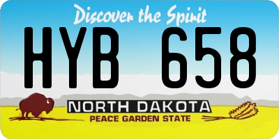 ND license plate HYB658