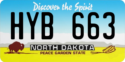 ND license plate HYB663