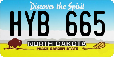 ND license plate HYB665