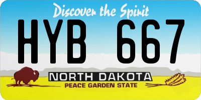 ND license plate HYB667