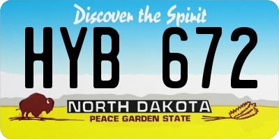 ND license plate HYB672