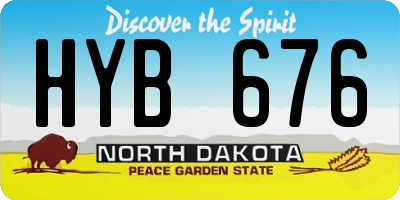 ND license plate HYB676