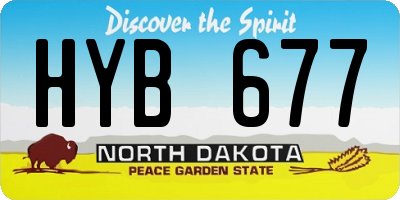 ND license plate HYB677