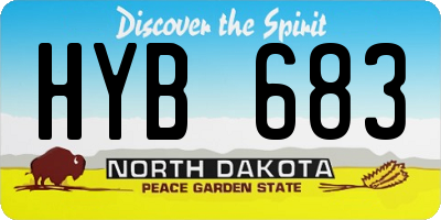 ND license plate HYB683
