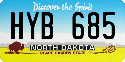 ND license plate HYB685
