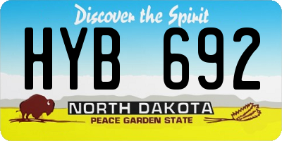 ND license plate HYB692