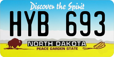 ND license plate HYB693